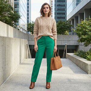 Boden Richmond Emerald Green Straight Leg Pants